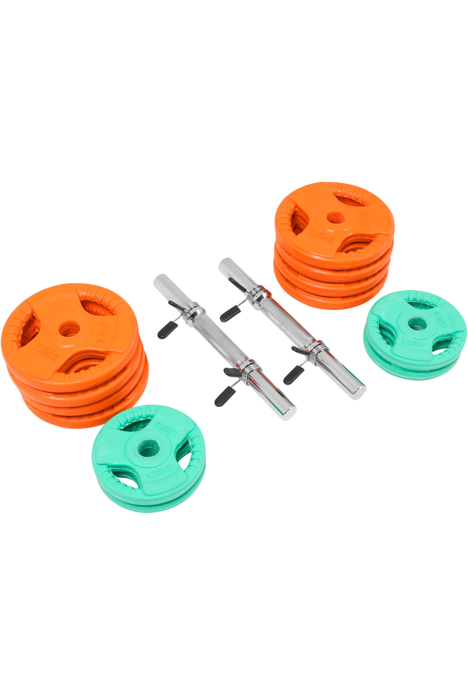 KIT HALTÈRES COURT 30KG REVETEMENT CAOUTCHOUC |MUSCULATION| 30MM/31MM 4/7