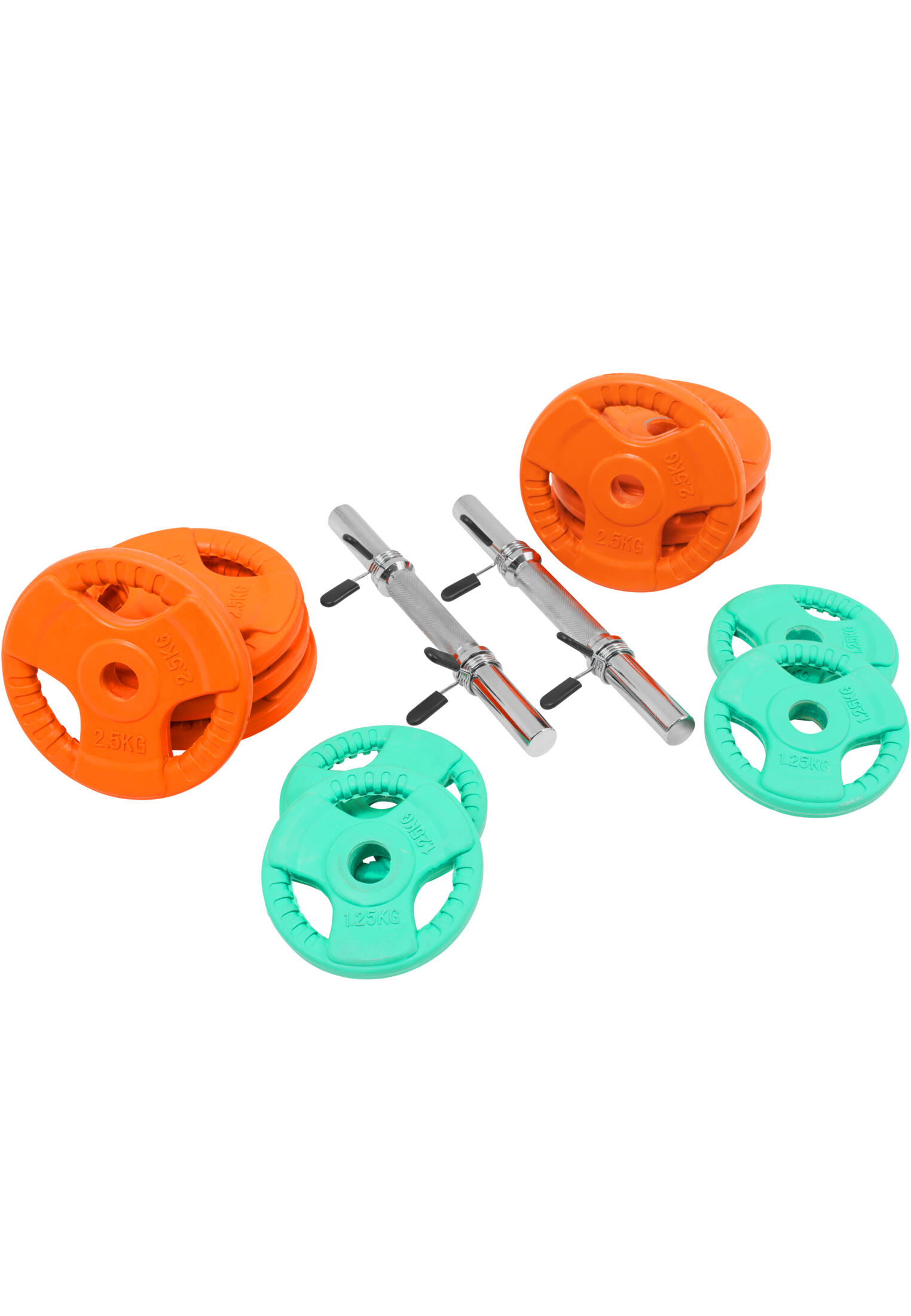 KIT HALTÈRES COURT 30KG REVETEMENT CAOUTCHOUC |MUSCULATION| 30MM/31MM 3/7
