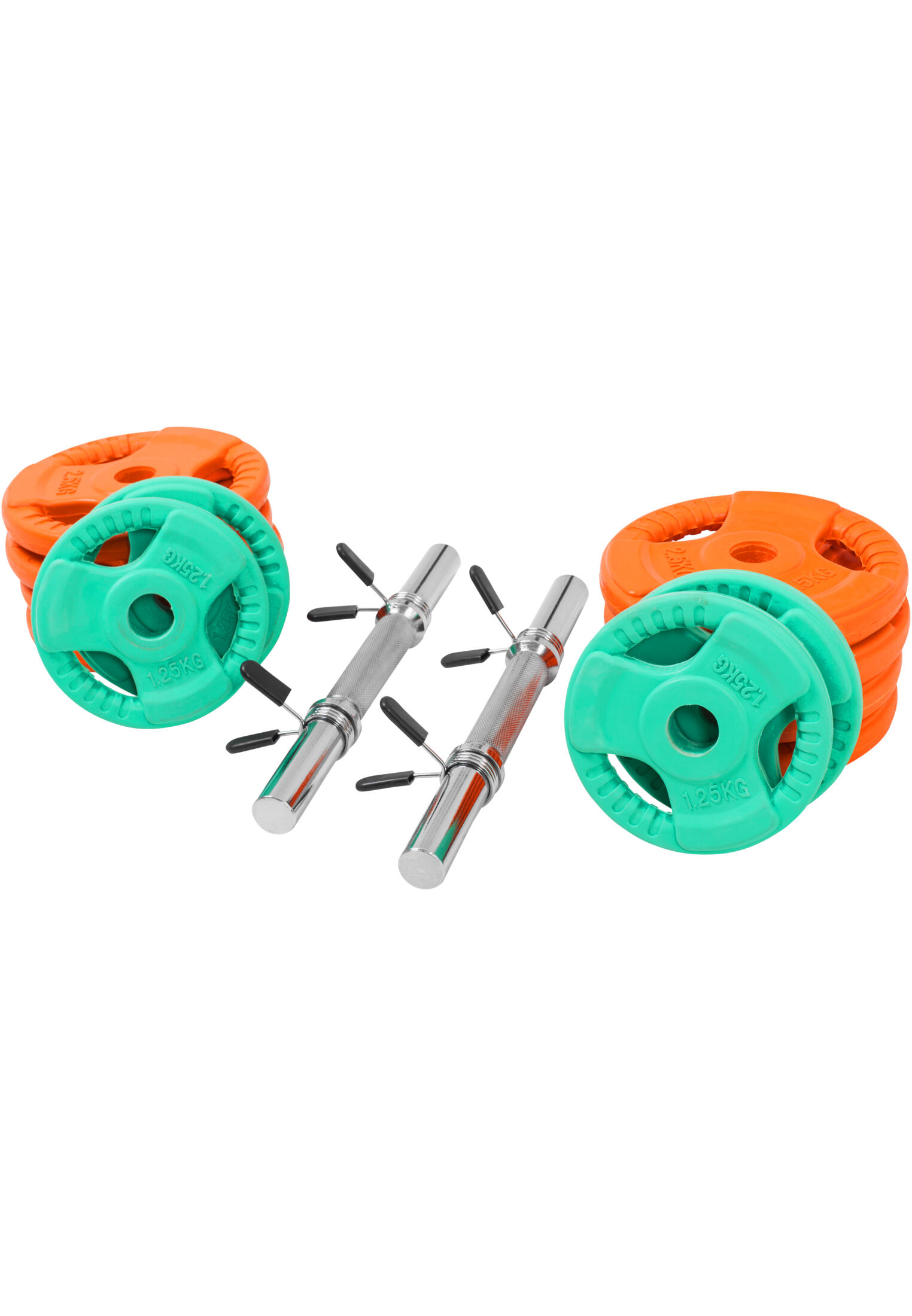 KIT HALTÈRES COURT 30KG REVETEMENT CAOUTCHOUC |MUSCULATION| 30MM/31MM 5/7