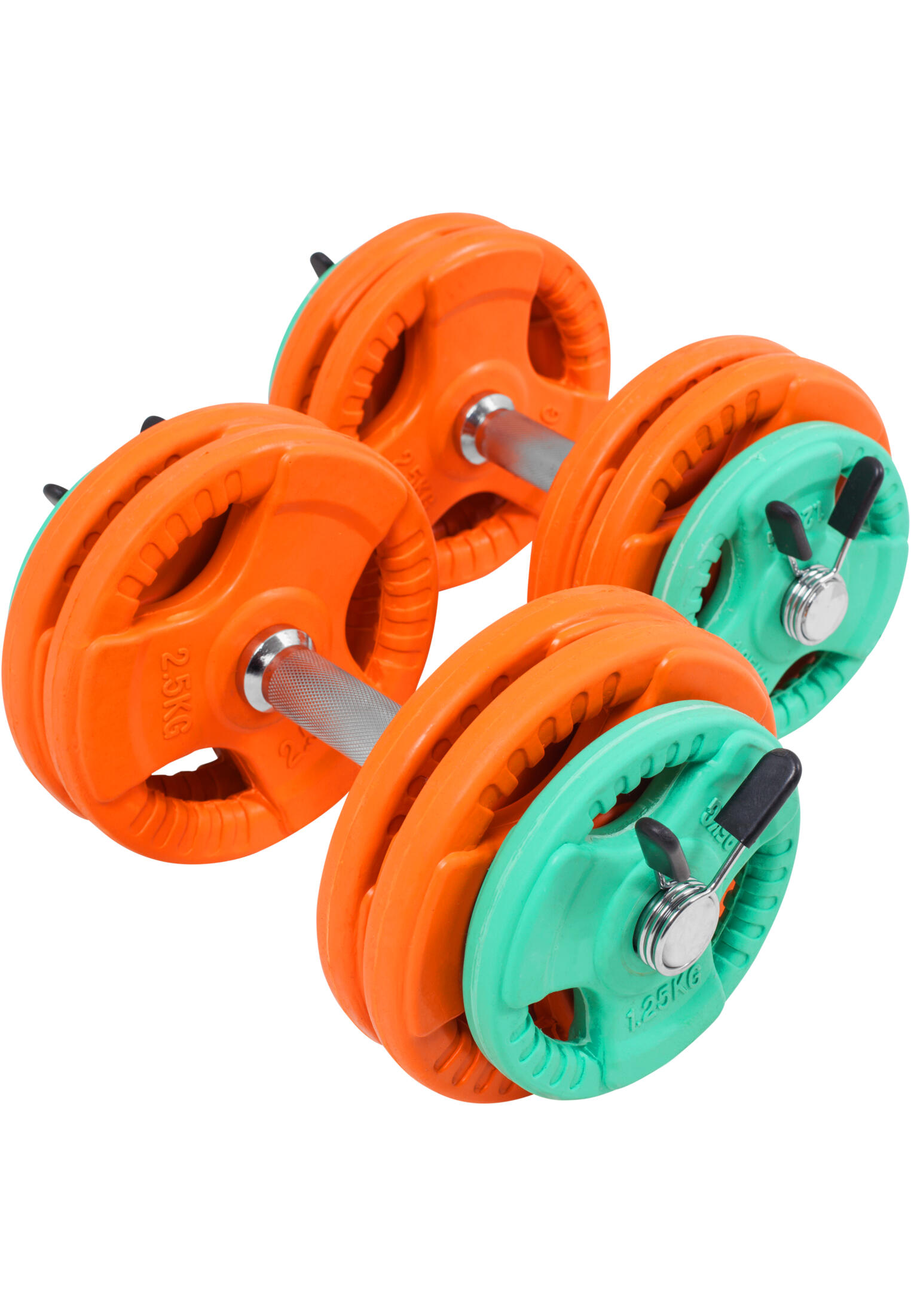 KIT HALTÈRES COURT 30KG REVETEMENT CAOUTCHOUC |MUSCULATION| 30MM/31MM 6/7
