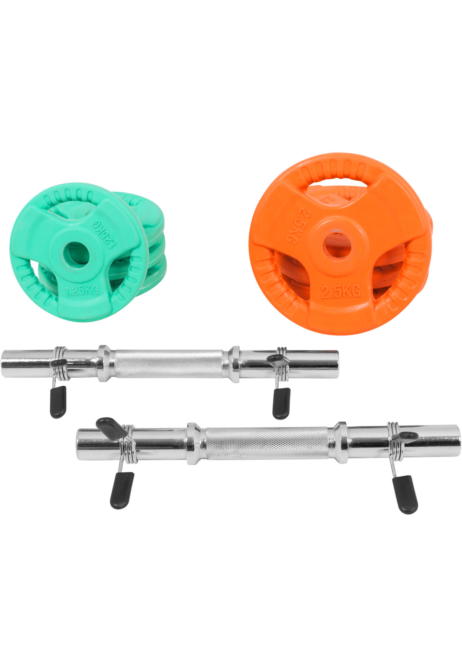 KIT HALTÈRES COURT 20KG REVETEMENT CAOUTCHOUC |MUSCULATION| 30MM/31MM 7/7