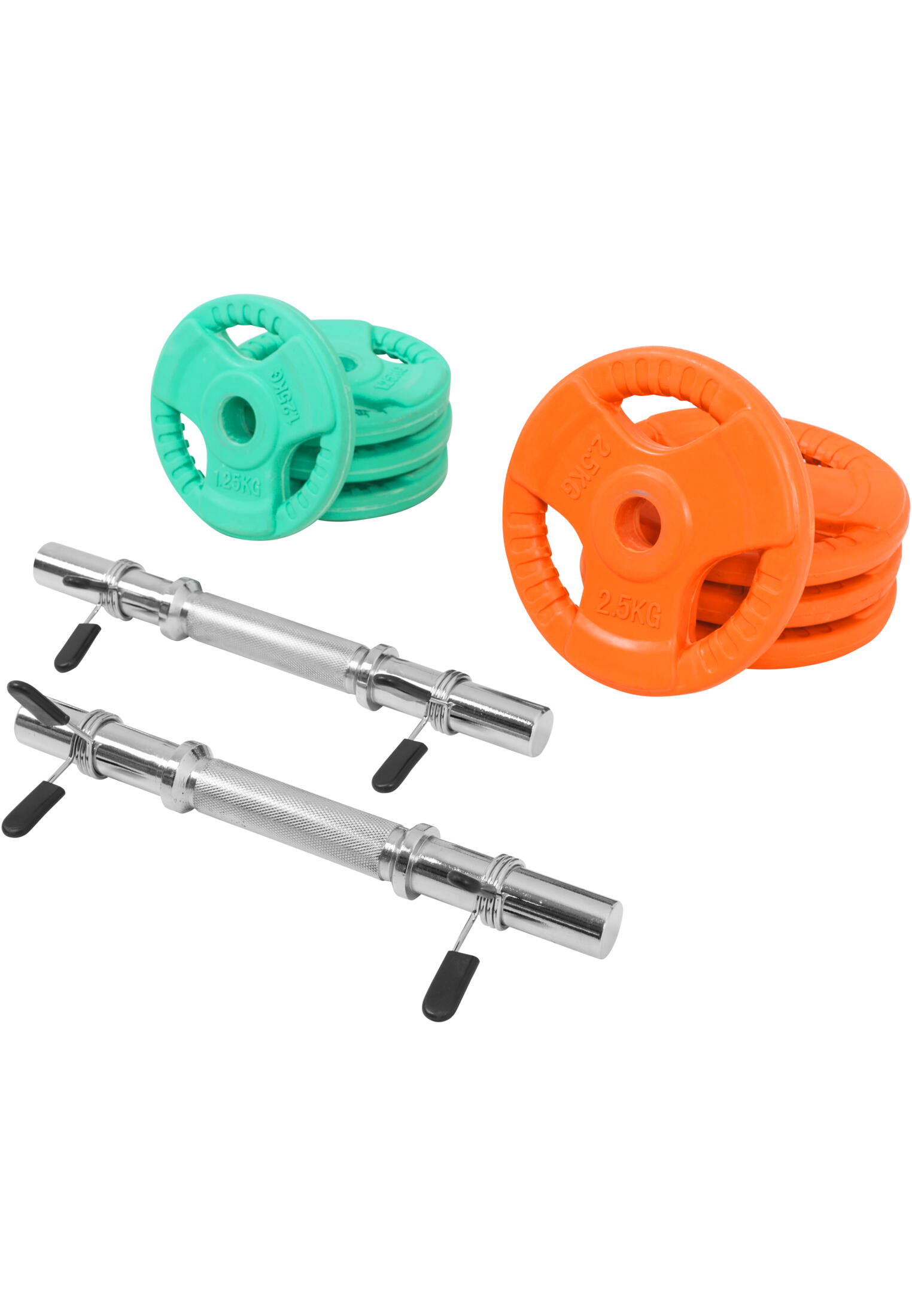 KIT HALTÈRES COURT 20KG REVETEMENT CAOUTCHOUC |MUSCULATION| 30MM/31MM 6/7