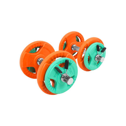 Zestaw gryfy do hantli i obciążenia treningowe Gorilla Sports 20 kg