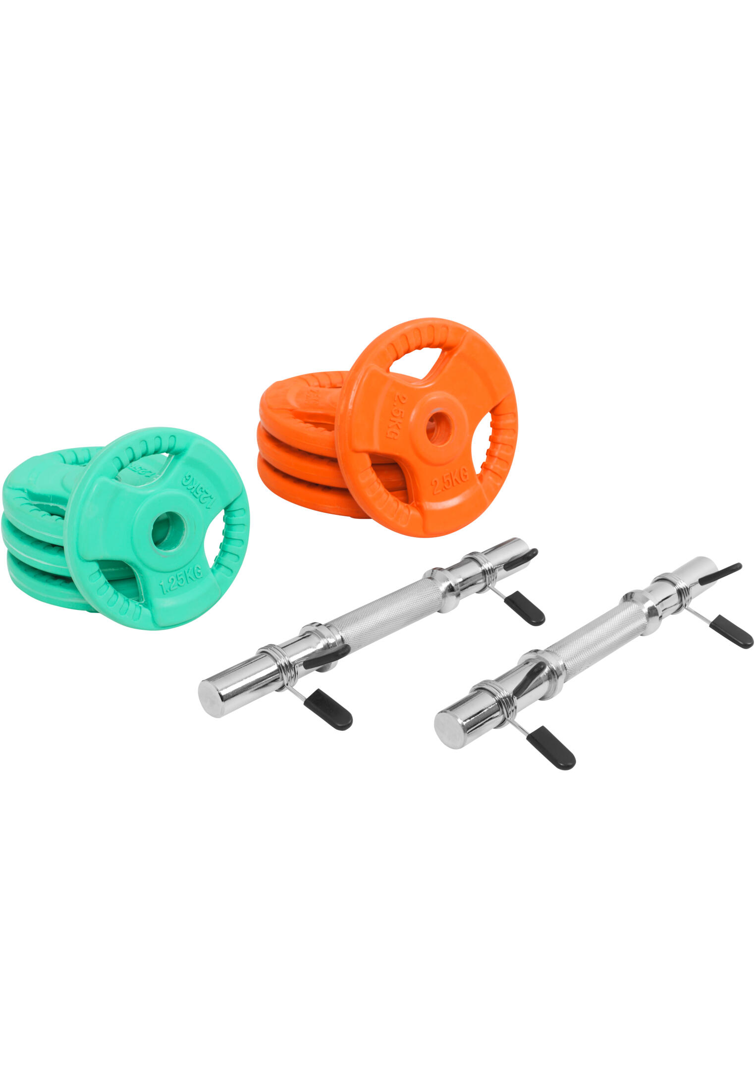 KIT HALTÈRES COURT 20KG REVETEMENT CAOUTCHOUC |MUSCULATION| 30MM/31MM 5/7