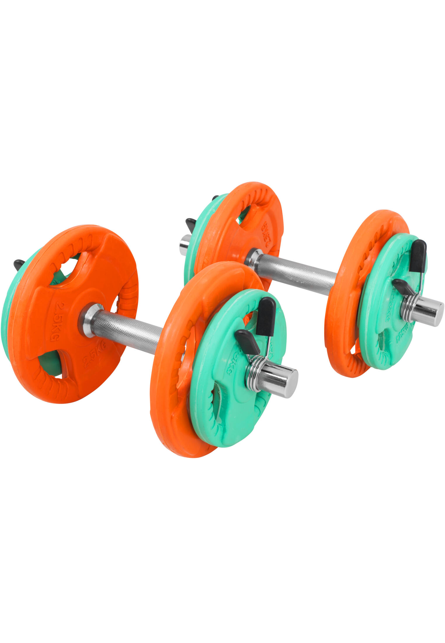 KIT HALTÈRES COURT 20KG REVETEMENT CAOUTCHOUC |MUSCULATION| 30MM/31MM 4/7