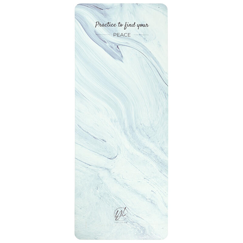 Peace PU Rubber 4.5mm Yoga Mat - Blue