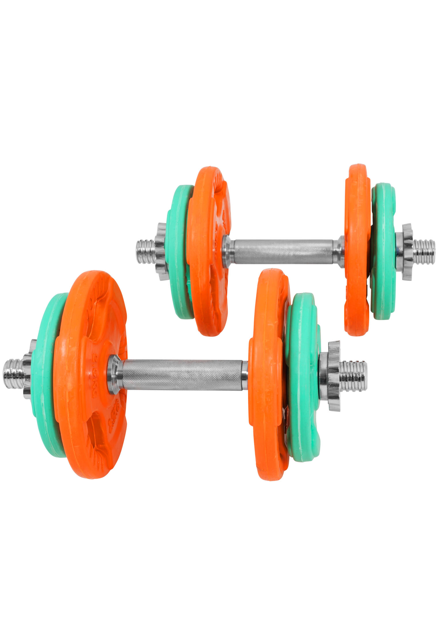 KIT HALTÈRES COURT 20KG REVETEMENT CAOUTCHOUC |MUSCULATION| 30MM/31MM 6/7