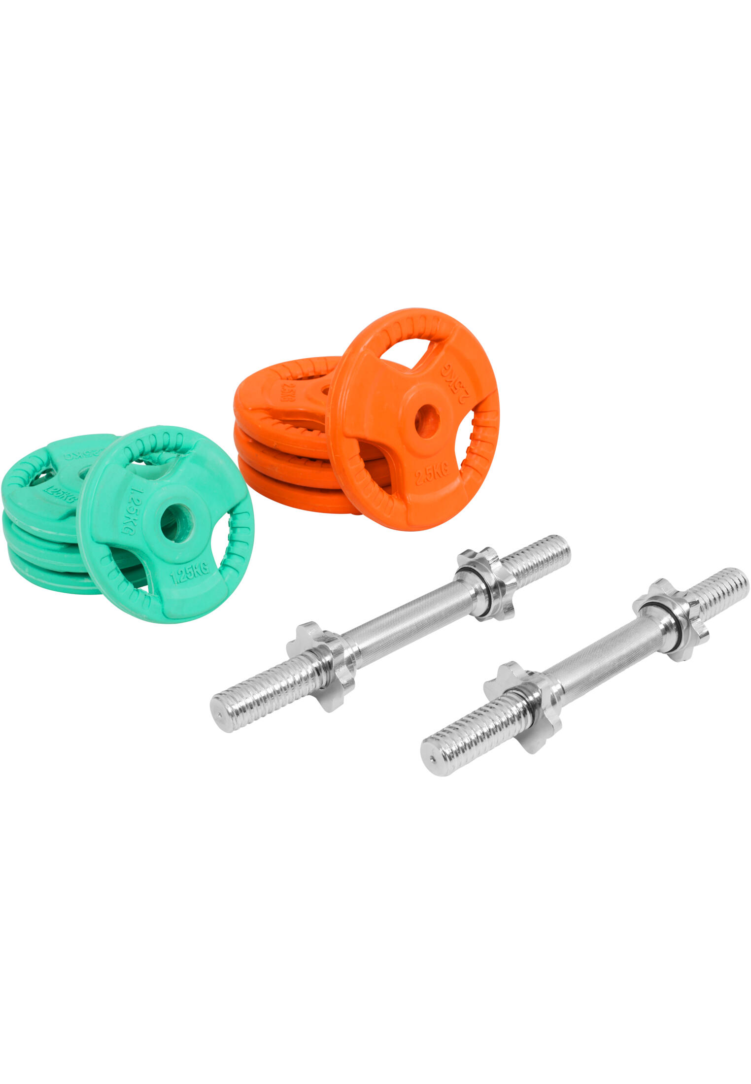 KIT HALTÈRES COURT 20KG REVETEMENT CAOUTCHOUC |MUSCULATION| 30MM/31MM 4/7