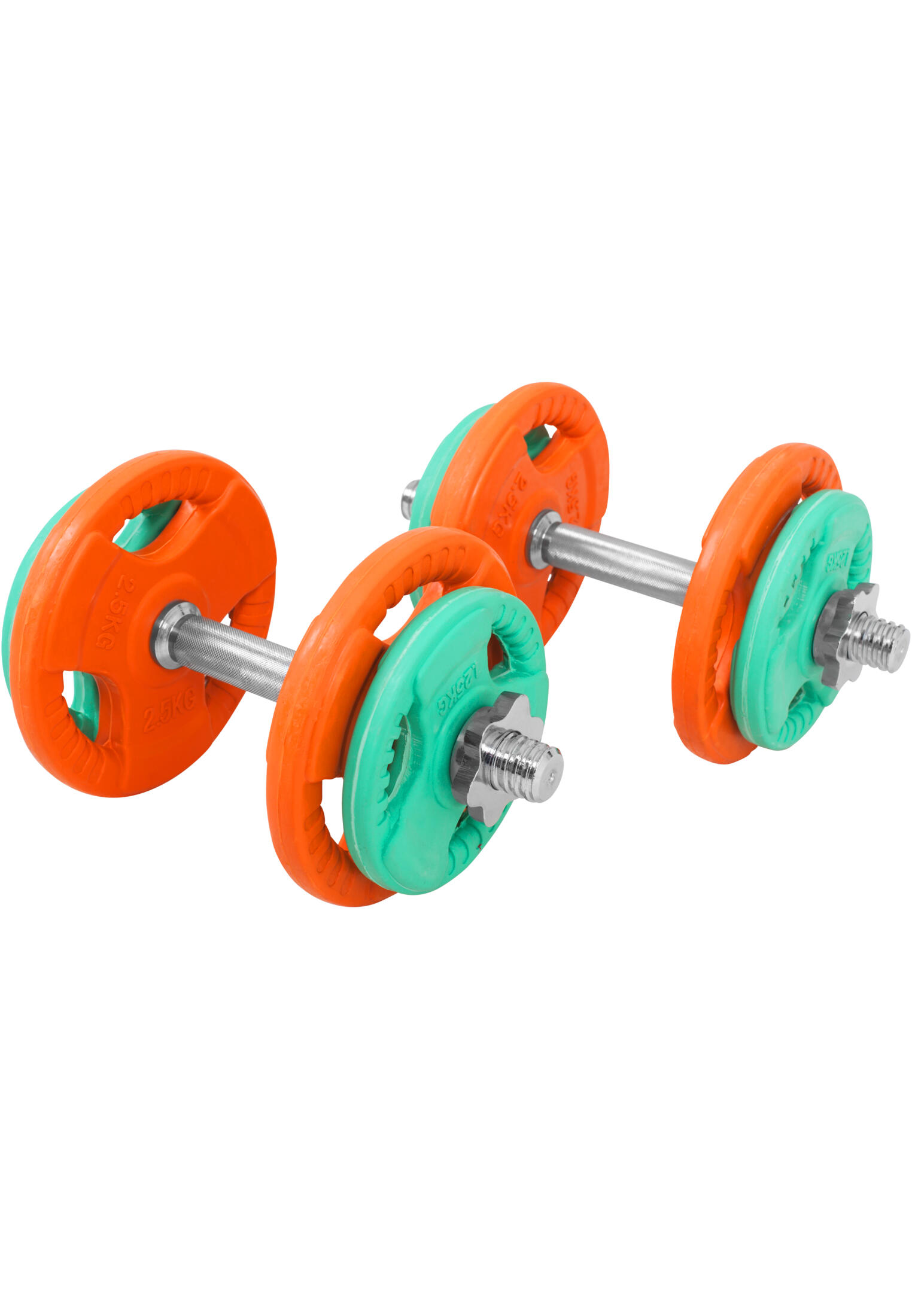 KIT HALTÈRES COURT 20KG REVETEMENT CAOUTCHOUC |MUSCULATION| 30MM/31MM 7/7