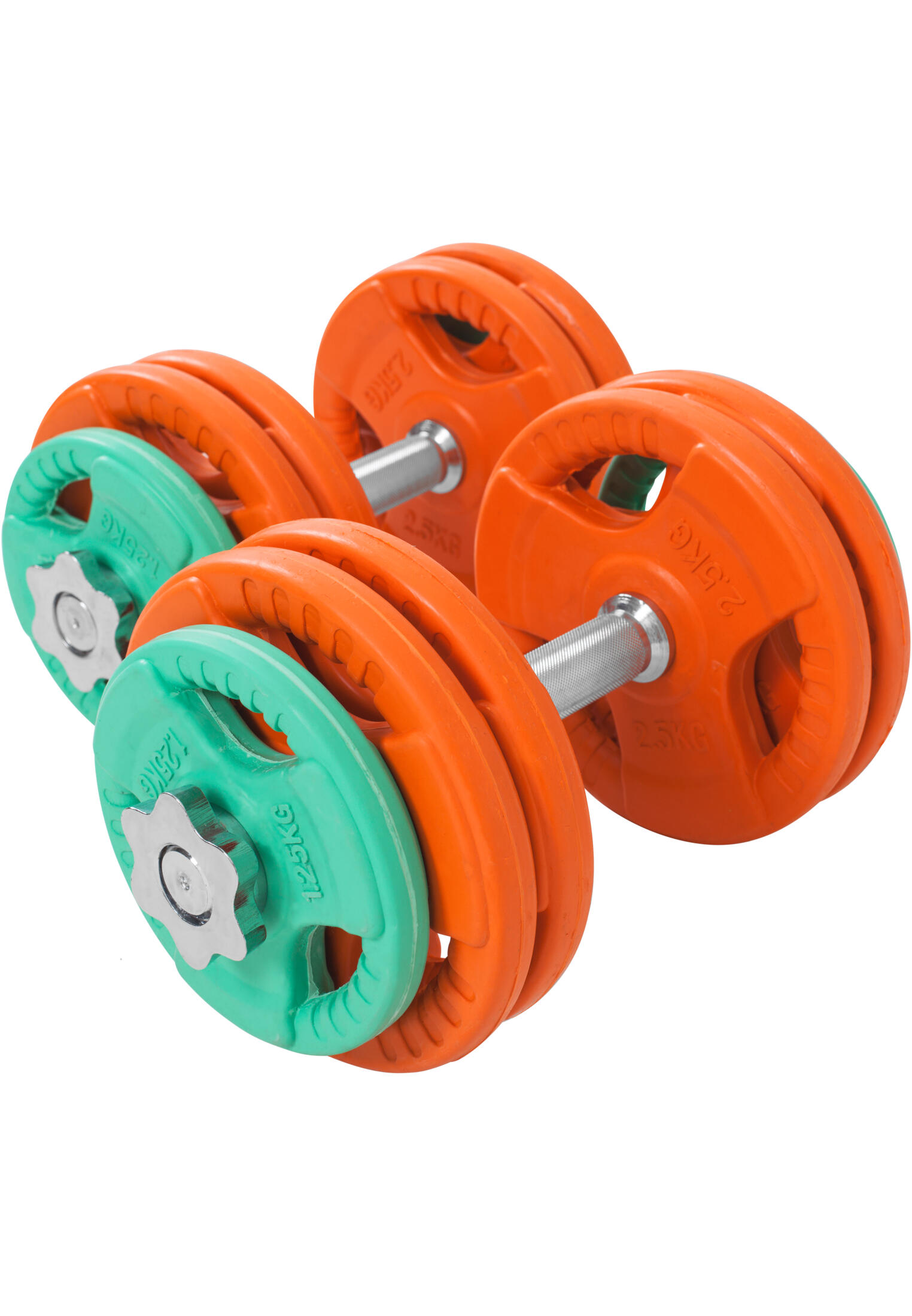 KIT HALTÈRES COURT 30KG REVETEMENT CAOUTCHOUC |MUSCULATION| 30MM/31MM 6/7
