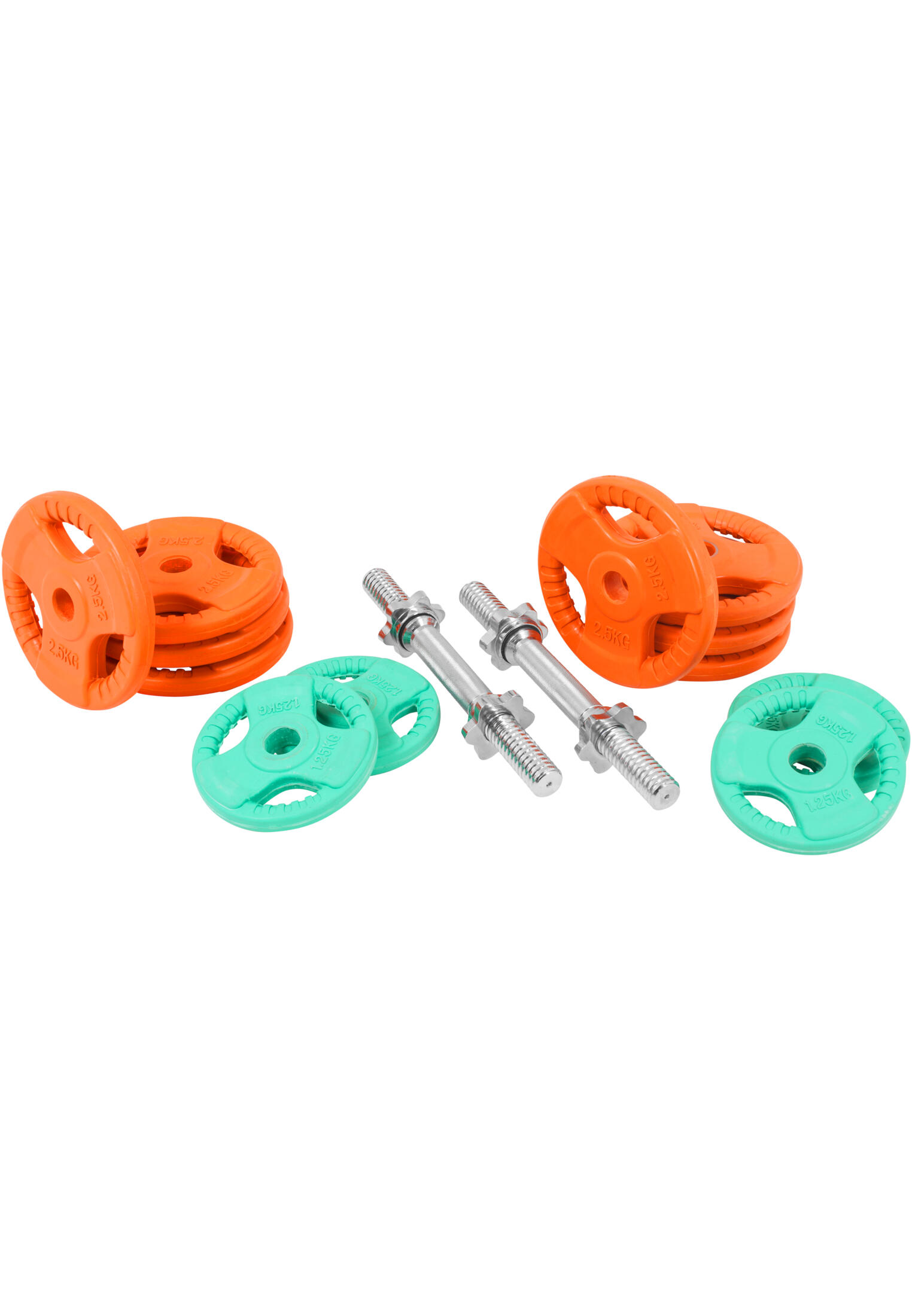 KIT HALTÈRES COURT 30KG REVETEMENT CAOUTCHOUC |MUSCULATION| 30MM/31MM 4/7
