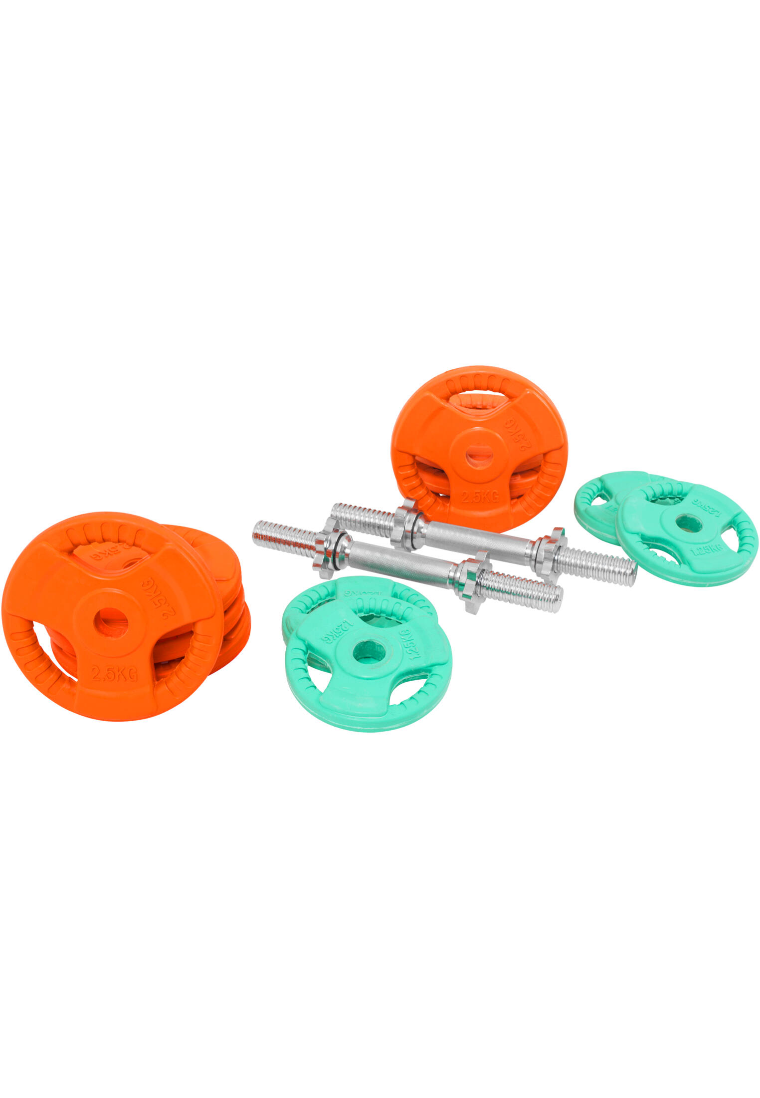 KIT HALTÈRES COURT 30KG REVETEMENT CAOUTCHOUC |MUSCULATION| 30MM/31MM 5/7