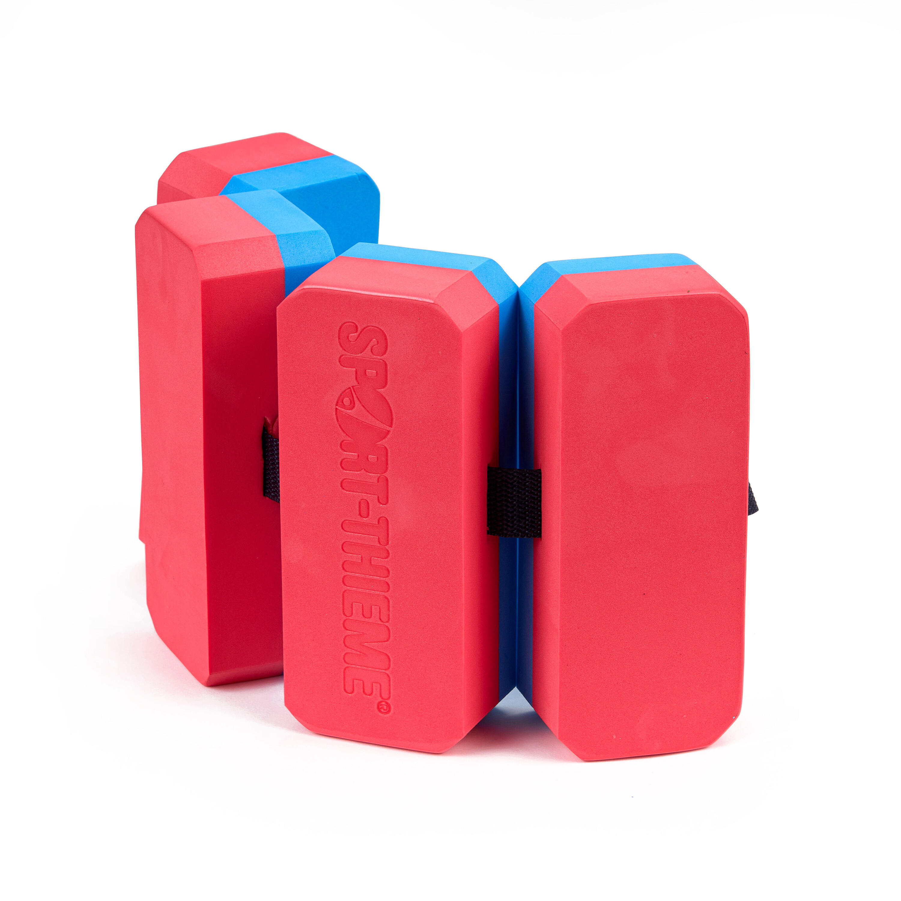 Schwimmgürtel 19–30 kg, 4-teilig Schwimmen Unisex Blau-Rot 3/4