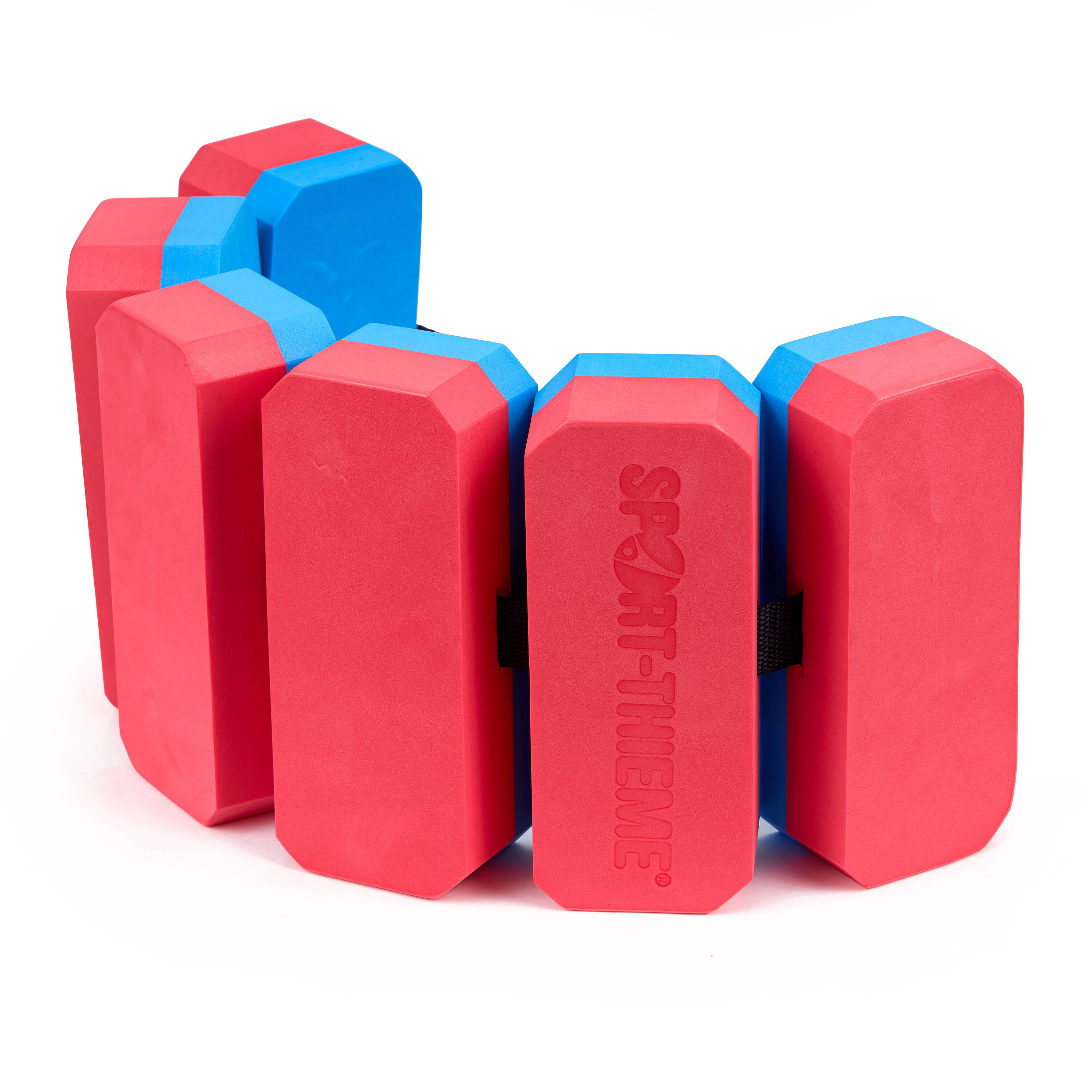 Schwimmgürtel 19–30 kg, 4-teilig Schwimmen Unisex Blau-Rot 2/4