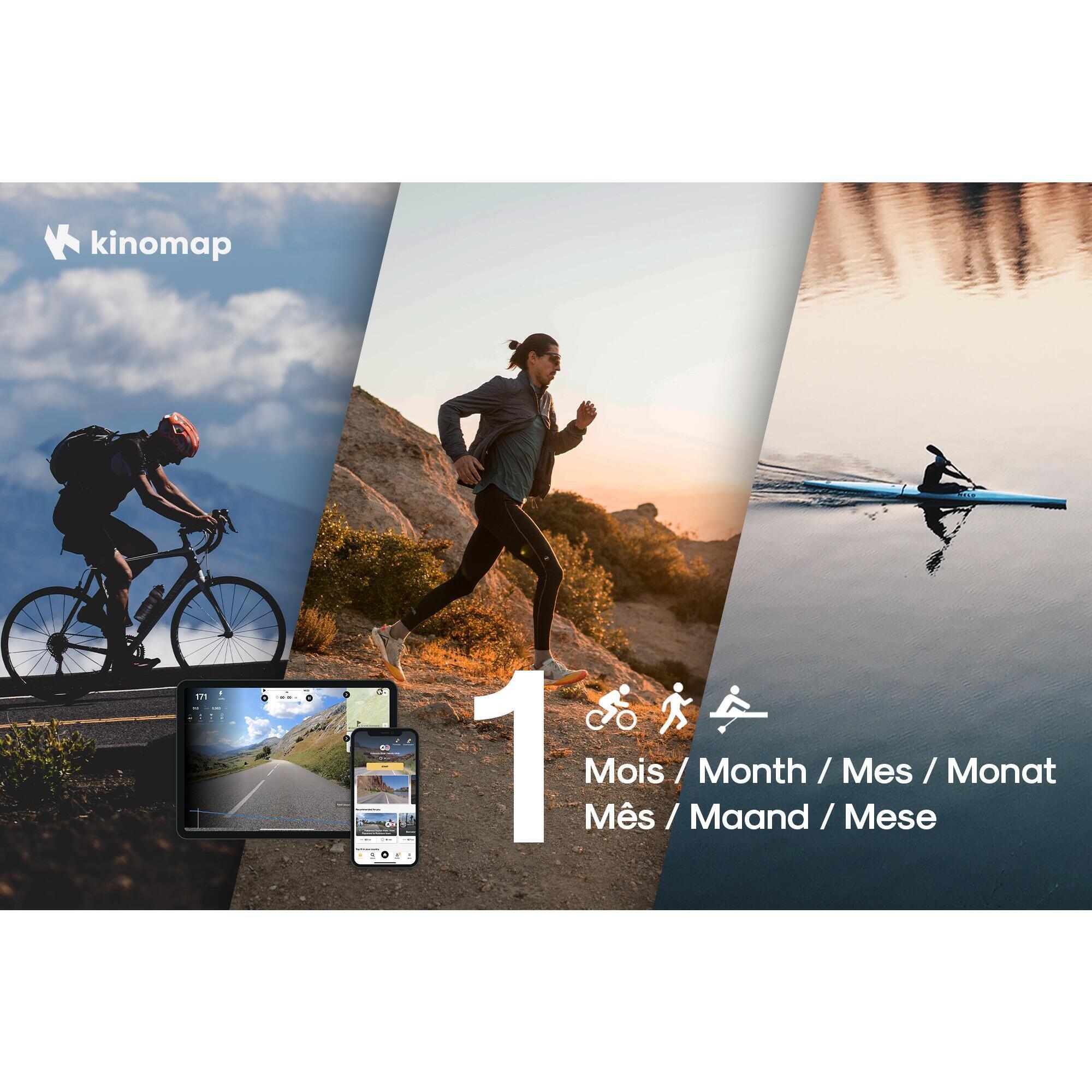 Kinomap -aplicação com vídeos interactivos de treino - 1 mês pré-pago