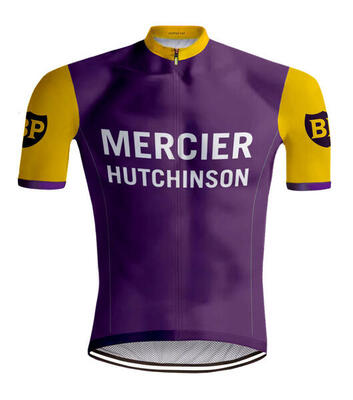 Retro wielershirt gan mercier - redted