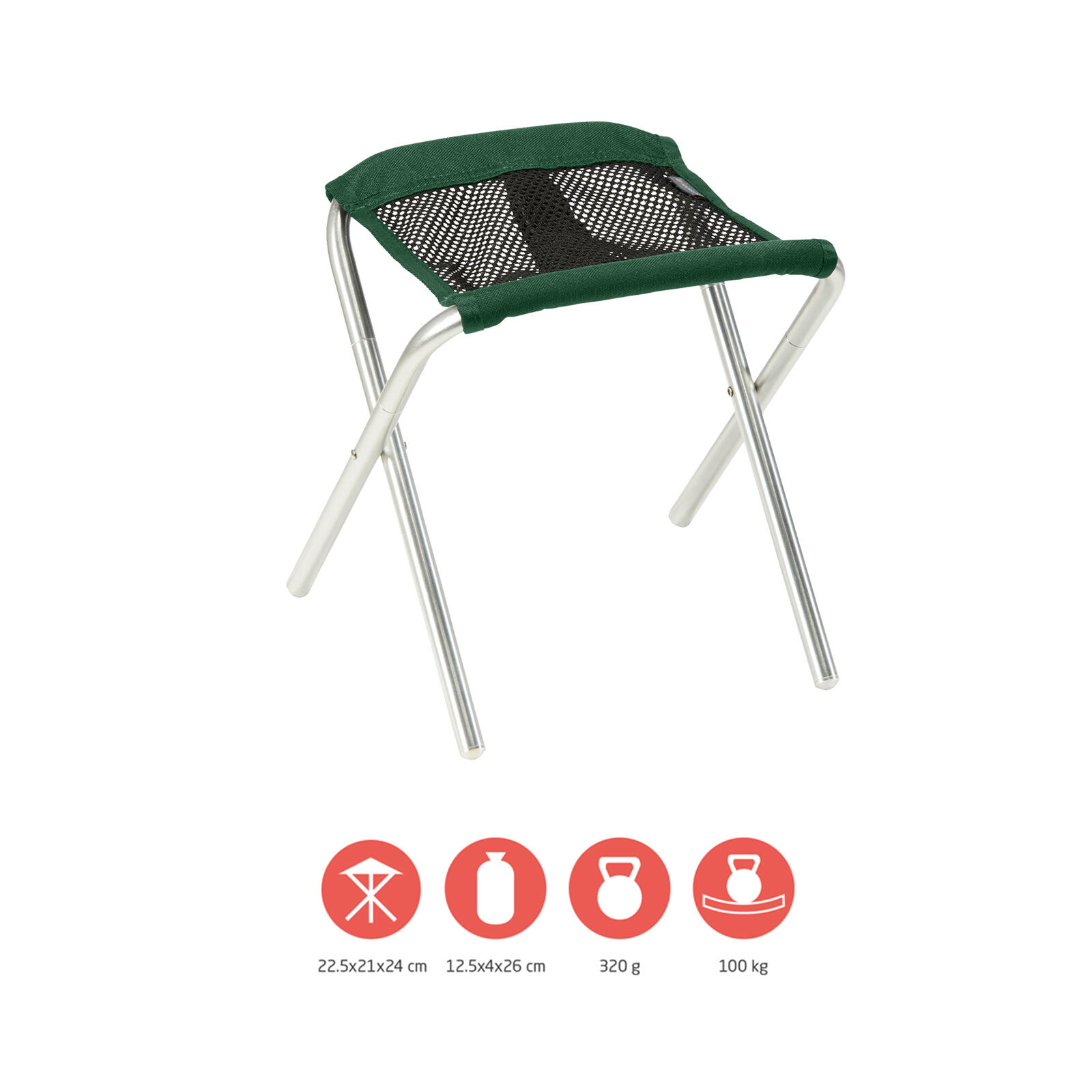 Sgabello pieghevole Sinyala Micro Pieghevole Campeggio in alluminio leggero 320g 2/7