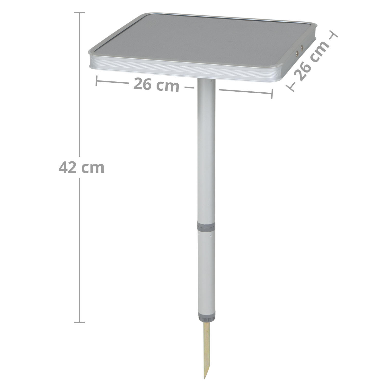Mini table de camping Alu service pêche bivvy 3 hauteurs 2/7