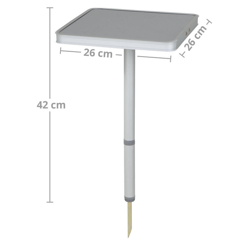 Mini camping tafel aluminium serveertafel vissertafel bivvy 3 hoogtes