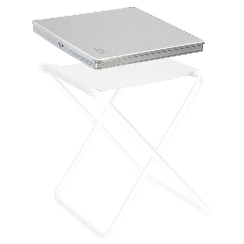 Tablero de camping Bandeja Taburete plegable Asiento pescador Soporte aluminio