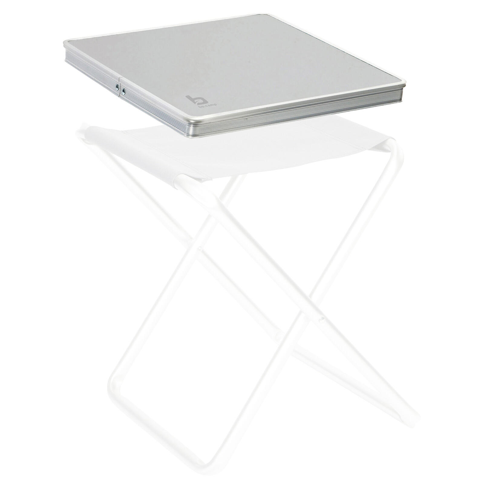 Bo-camp - Table De Camping Plateau Pliage Tabouret Pêcheur Siège Support Alu - Table De Camping - Gris - Taille Unique - Decathlon