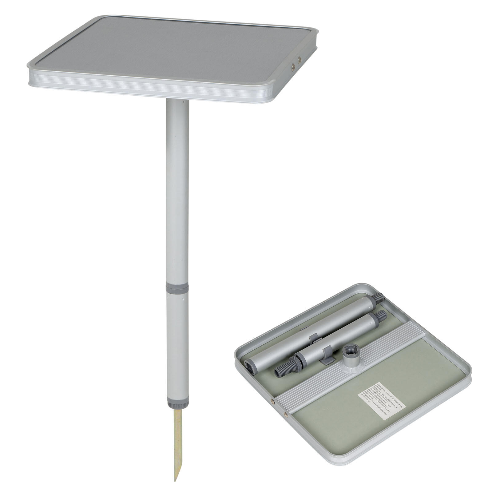 BO-CAMP Mini camping tafel aluminium serveertafel vissertafel bivvy 3 hoogtes