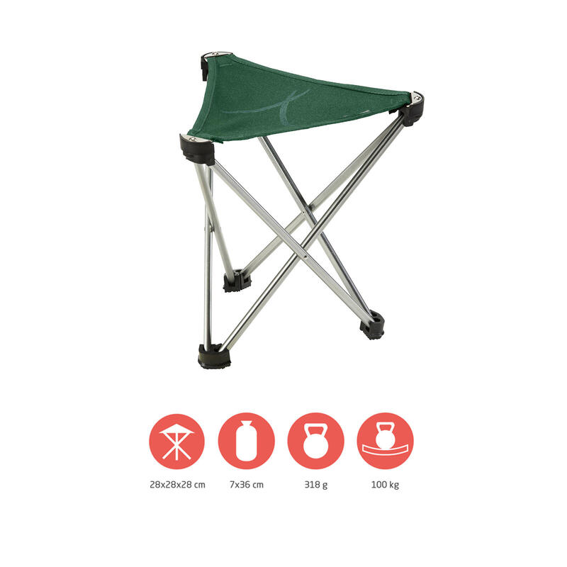 Tabouret de camping Supai Mini pliable à 3 pieds Siège Alu 280g léger