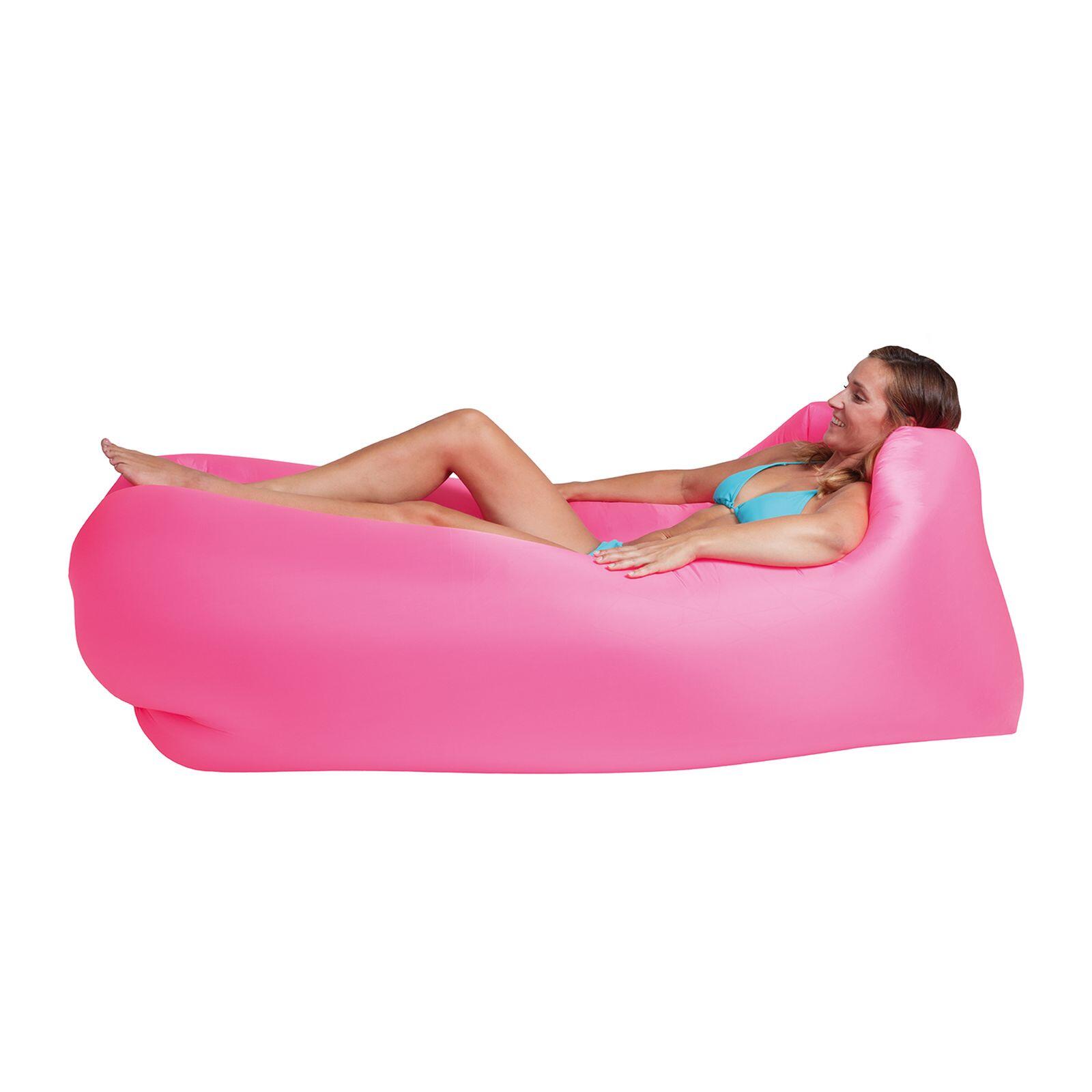 Happy People - Air Lounger To Go 2 Sac De Couchage Coussin D'Air Canapé Lounge Gonflable - Matelas Gonflable - Rose - Taille Unique - Decathlon