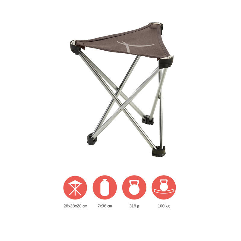 Tabouret de camping Supai Mini pliable à 3 pieds Siège Alu 280g léger