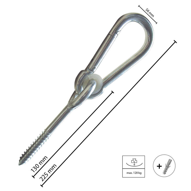 Set de crochets Jumbo Fixation hamacs Plafonds Balançoire Suspension