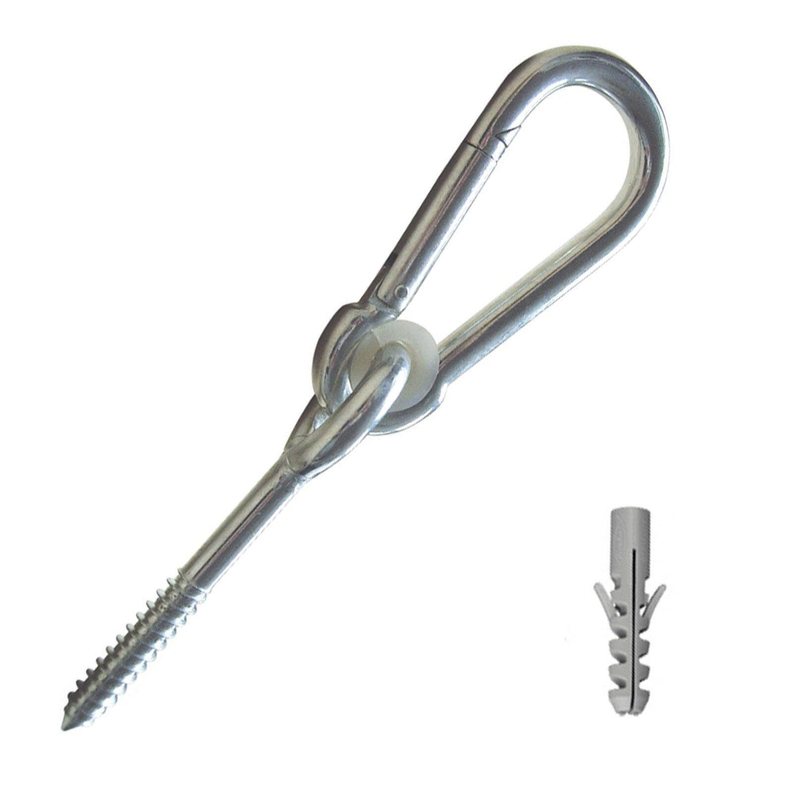 Crochet Fixation Balançoire Gartenpirat - M12x250mm - Pour Poutre Jusqu'à 12cm - Avec Mousquetons