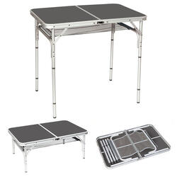 Table de camping pliante service valise 4 hauteurs Alu