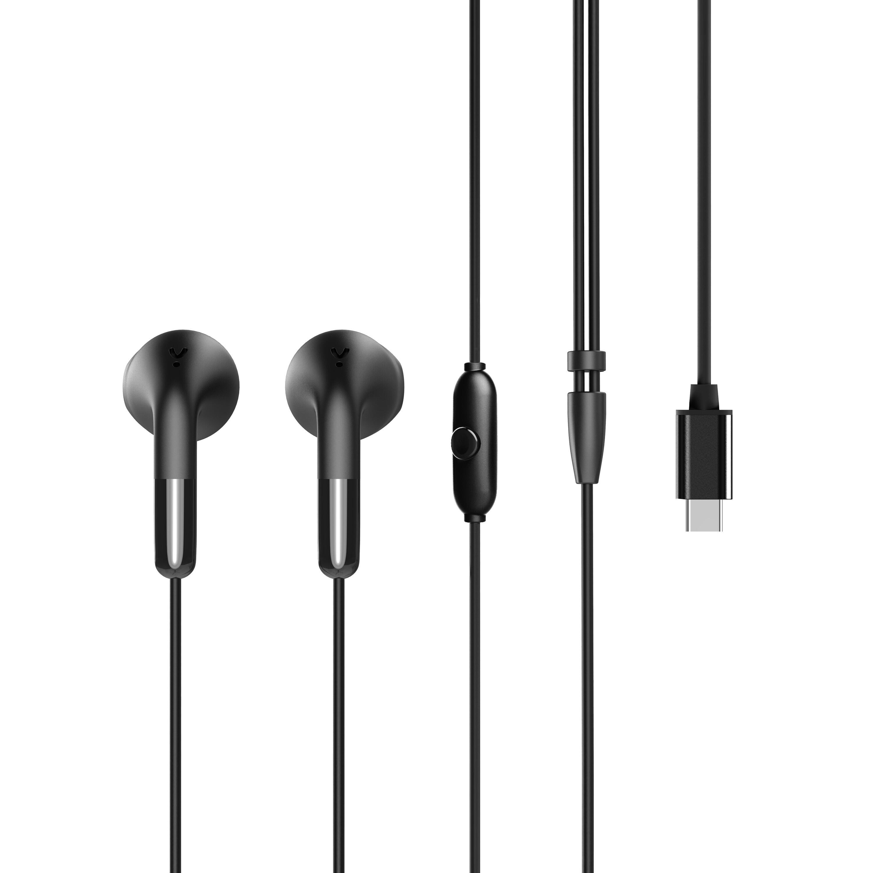 muvit for charge auriculares estéreo E58 Tipo C negros 4/5