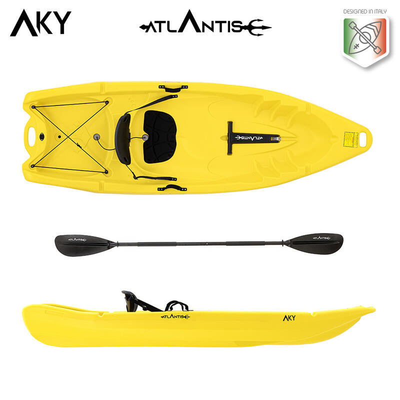 Kayak - canoa Atlantis AKY - cm 240 - pagaia e schienalino -adulto + bambino