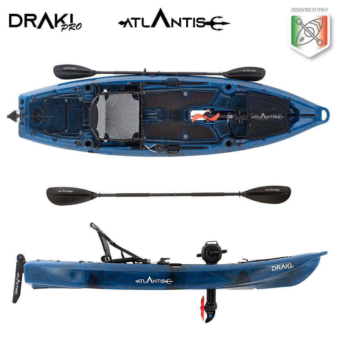 ATLANTIS Kayak-canoa Atlantis DRAKI PRO - pedali ad elica - cm 320