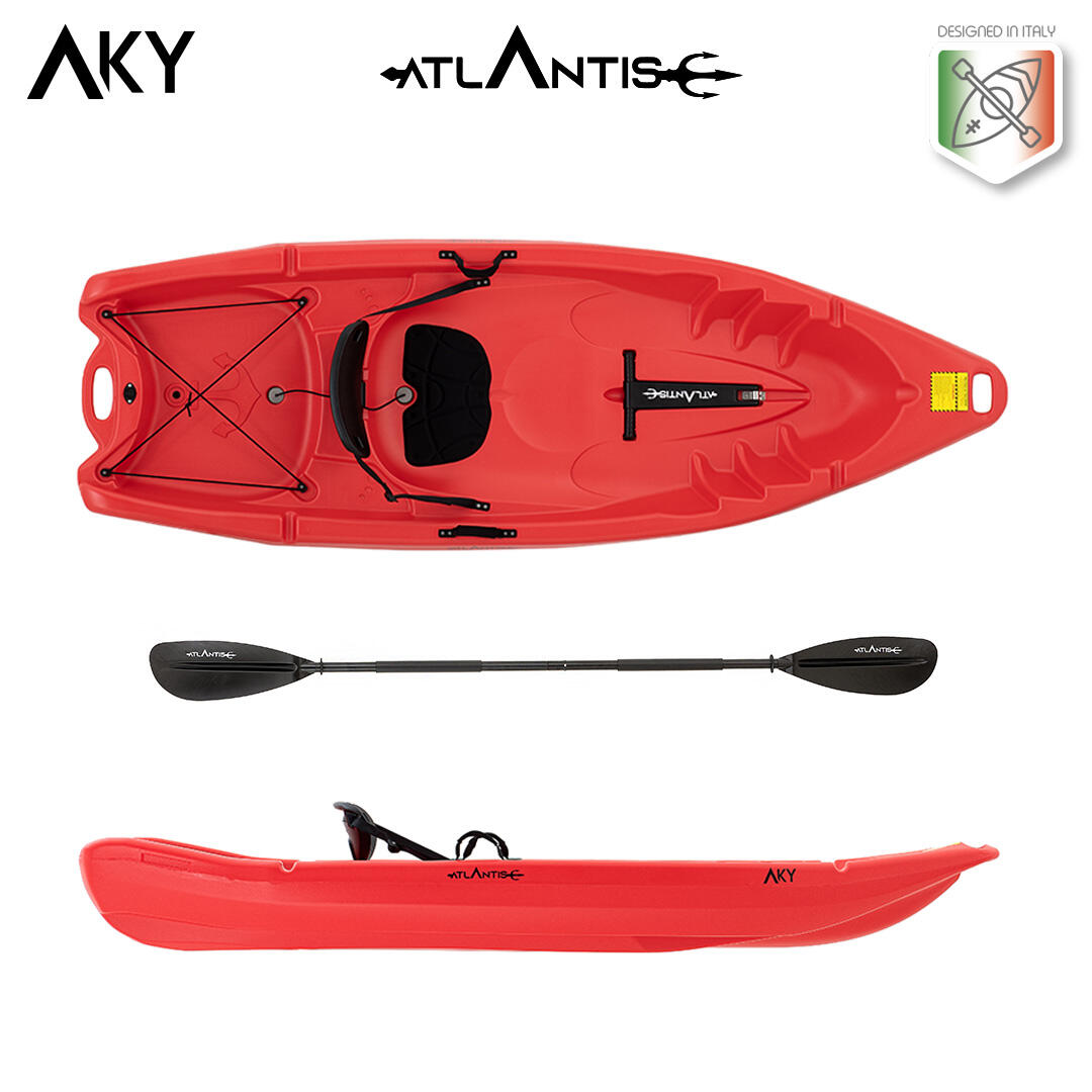 ATLANTIS Kayak - canoa Atlantis AKY - cm 240 - pagaia e schienalino -adulto + bambino