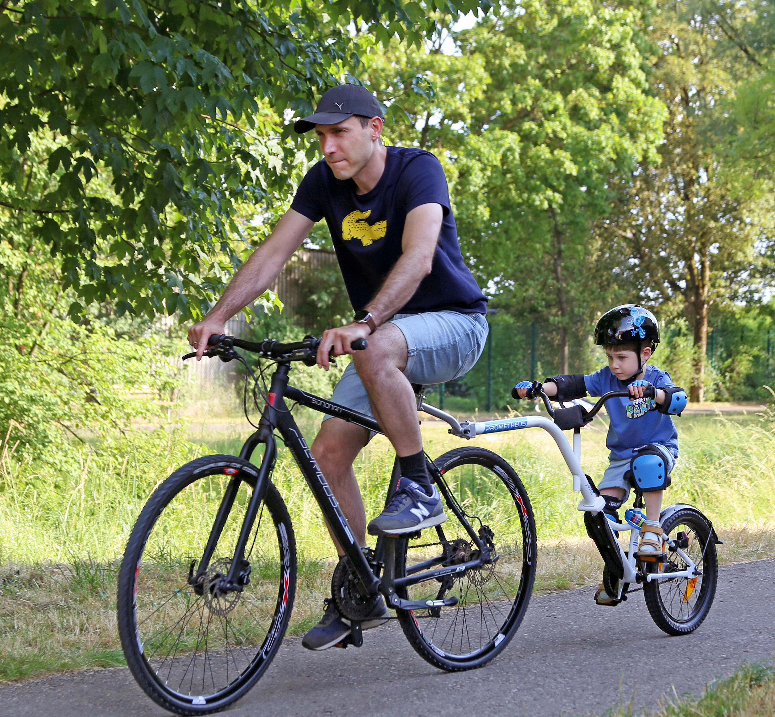 Fietskar Kinderen Aanhangfiets Fiets Tandem Aanhangwagen 18 inch van 5-10 jaar 2/8