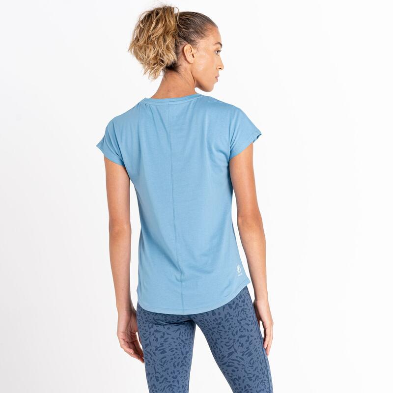Camiseta Finite Diseño Impreso para Mujer Azul Niágara
