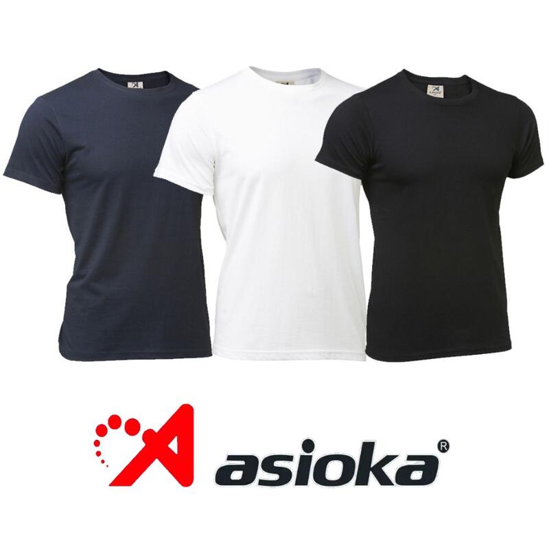 Pack 3 Camisetas Fitness Hombre ASIOKA Silver Algodón Peinado