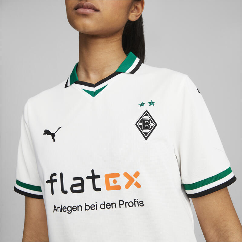 Camiseta Borussia Mönchengladbach local 23/24 Mujer PUMA White Power Green