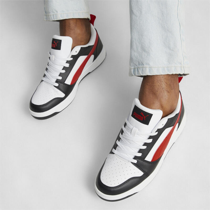 Rebound V6 Low sneakers PUMA White For All Time Red Black