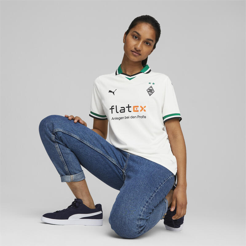 Borussia Mönchengladbach 23/24 thuisshirt voor dames PUMA White Power Green