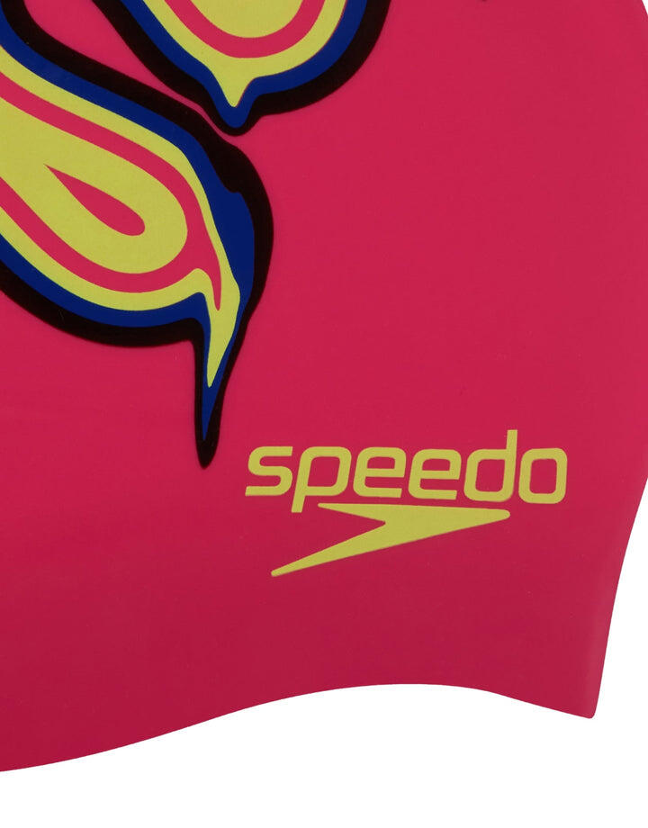 Touca de natação de silicone com impressão de slogan Speedo Junior 3/5