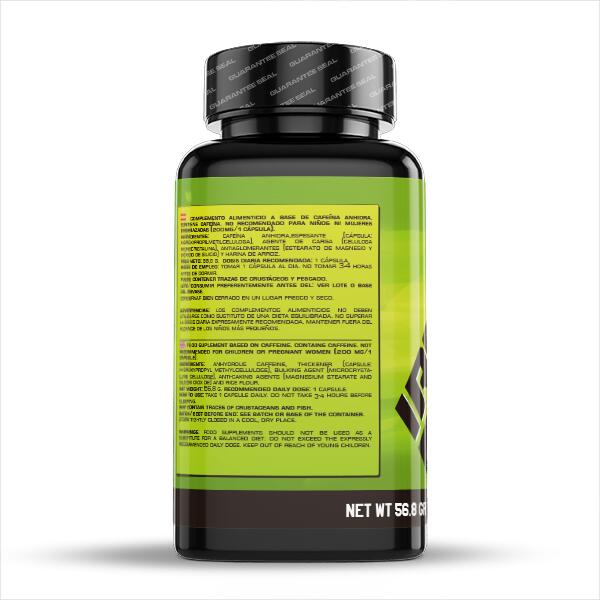 Cafeïne 200 mg - 120 plantaardige capsules Iron Addict Labs 3/5