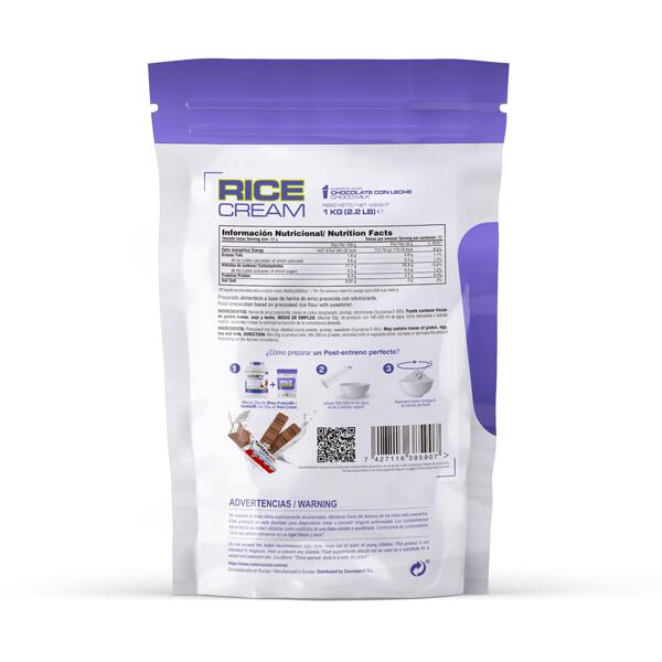 Crema di riso (crema di riso pregelatinizzata) - 1 kg Cioccolato al latte MASMU 3/6
