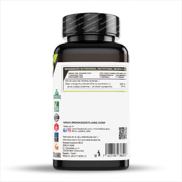 Synephrine (Sinefrina) - 120 Cápsulas Vegetales de Iron Addict Labs