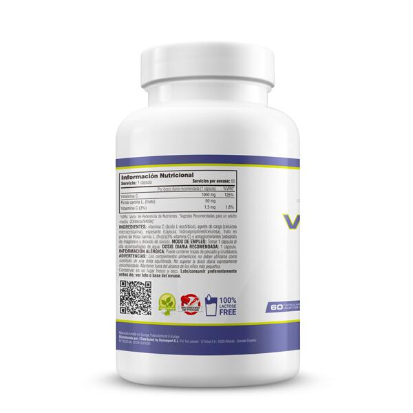 Vitamina C - 60 Cápsulas Vegetales de MM Supplements