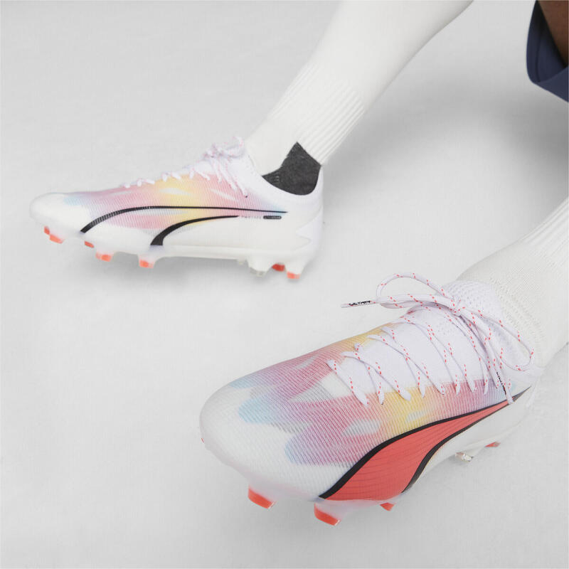 Chaussures de football ULTRA ULTIMATE FG/AG PUMA White Black Fire Orchid Red