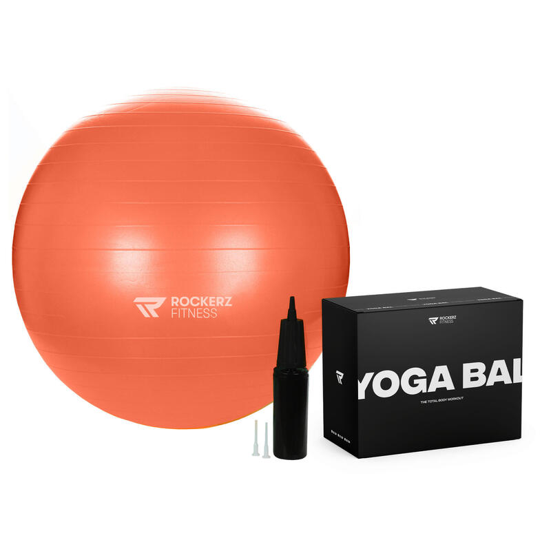Fitnessbal - Yoga bal - Gymbal - Zitbal - 75 cm - Kleur: Oranje
