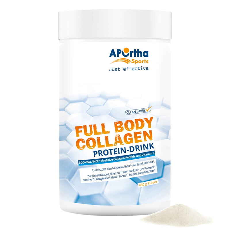 Full Body Collagen Protein-Drink mit BODYBALANCE® - 89,5% Protein! - 480g Pulver